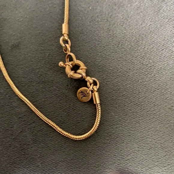 Madewell Gold-Tone Necklace with Black Geometric Drops - Picture 2 of 3